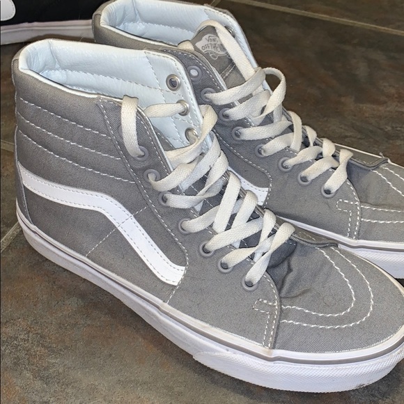 light gray high top vans